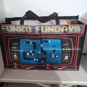 Funko Fundays Retro Arcade Tote Bag – Large 24x15x9 – Black/Blue